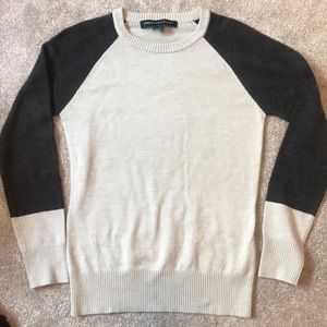 French Connection Light Blue/Charcoal Sweater
